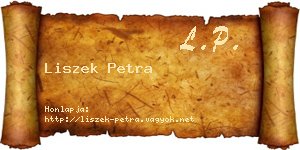 Liszek Petra névjegykártya